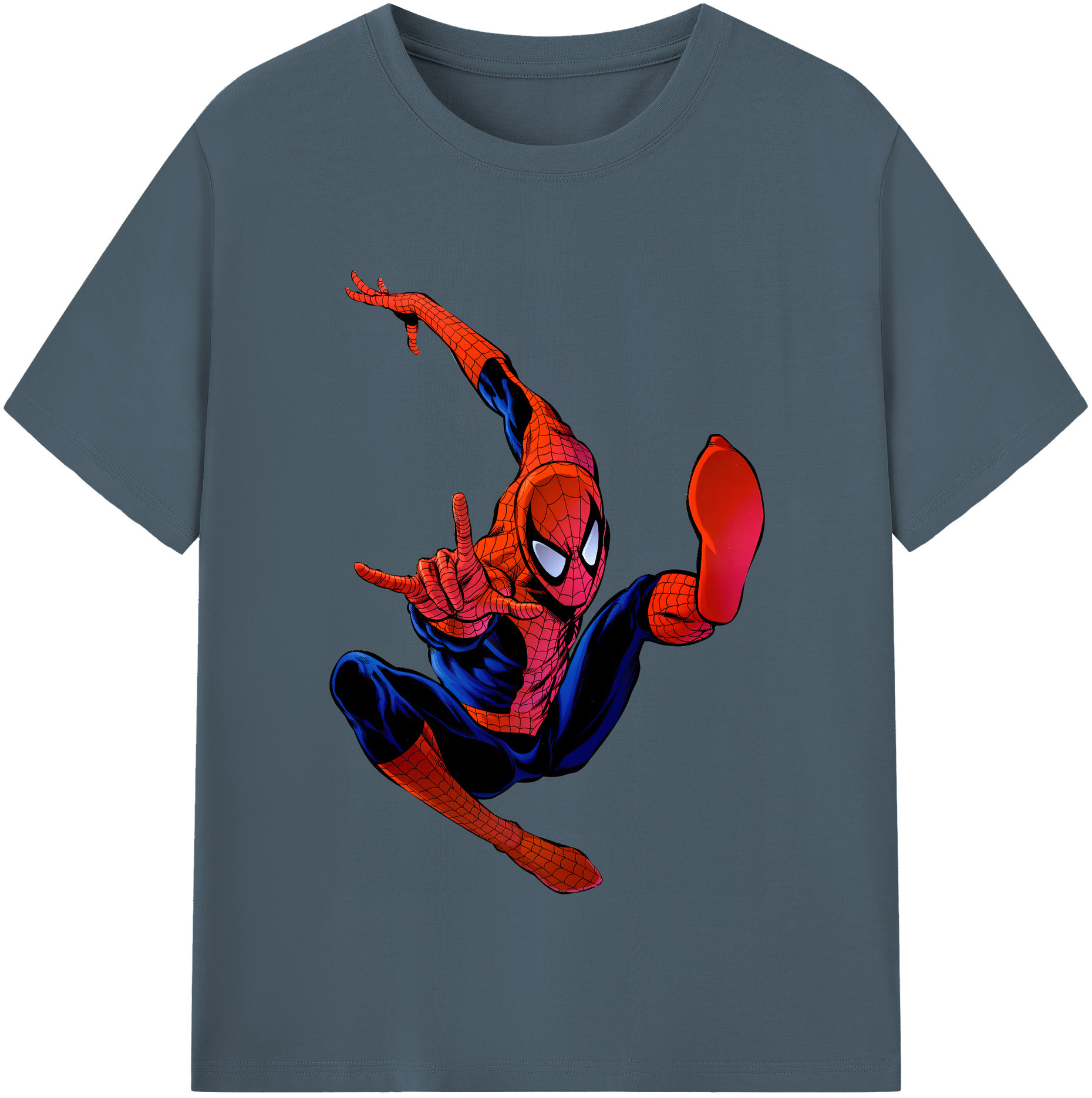 （画像用） Spider Man スパイダーマン 綿100％半袖Tシャツ（フロントプリント）